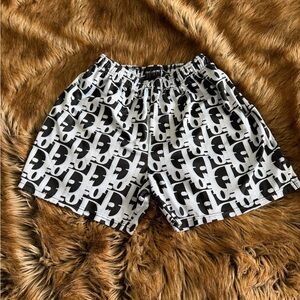 Stylish Black and White Athletic Shorts